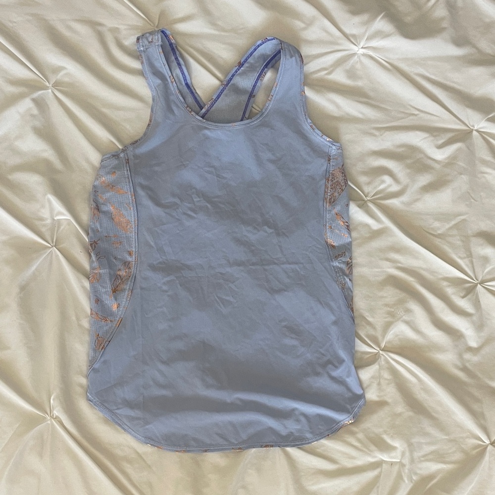 Ivivva Light Blue/Purple and Rose Gold Tank Top